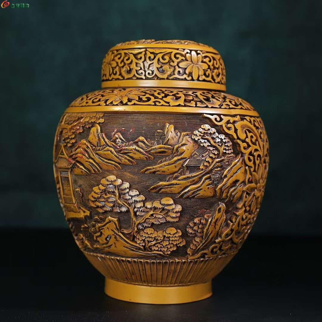 旧藏剔黄漆器山水图罐5.jpg