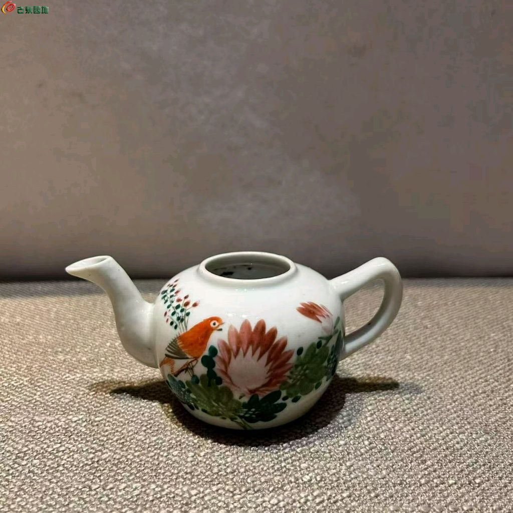 絶対一番安い 民国粉彩花鸟小茶壶- 园地拍卖 杂件- 工芸品