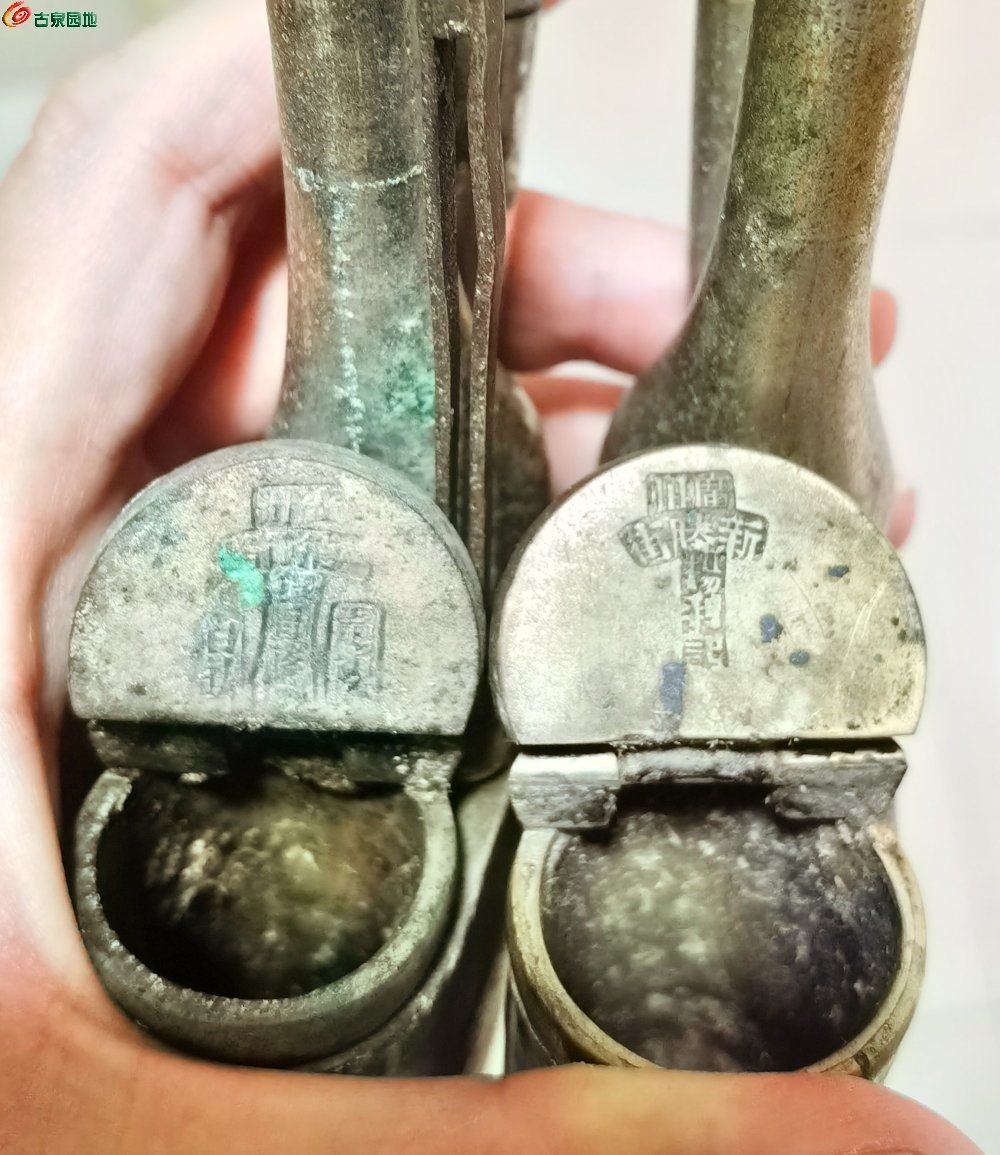 晚清广州铜水烟枪2只