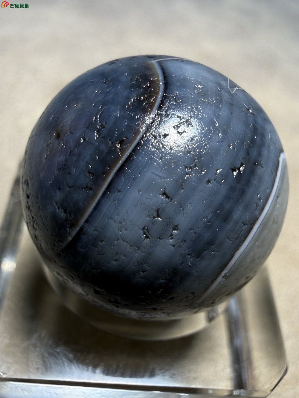 藏地收藏藏传缠丝玛瑙糖球珠 包浆油润 沁色自然4.jpg