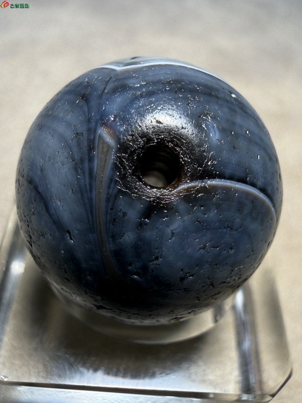 藏地收藏藏传缠丝玛瑙糖球珠 包浆油润 沁色自然5.jpg