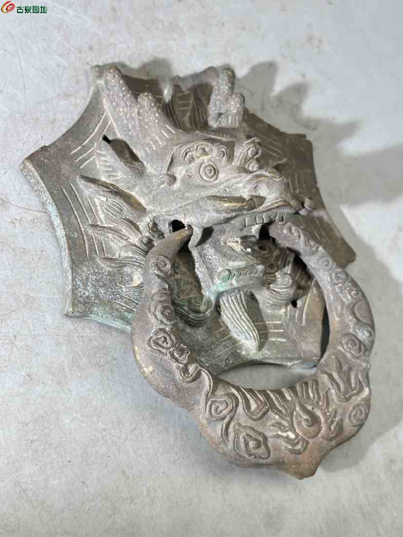 厚重龙头老铜辅首 铜门环一个2.jpg