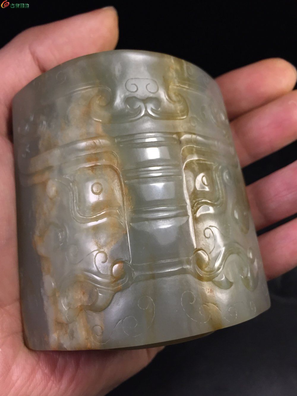 清代兽面玉琮6.jpg