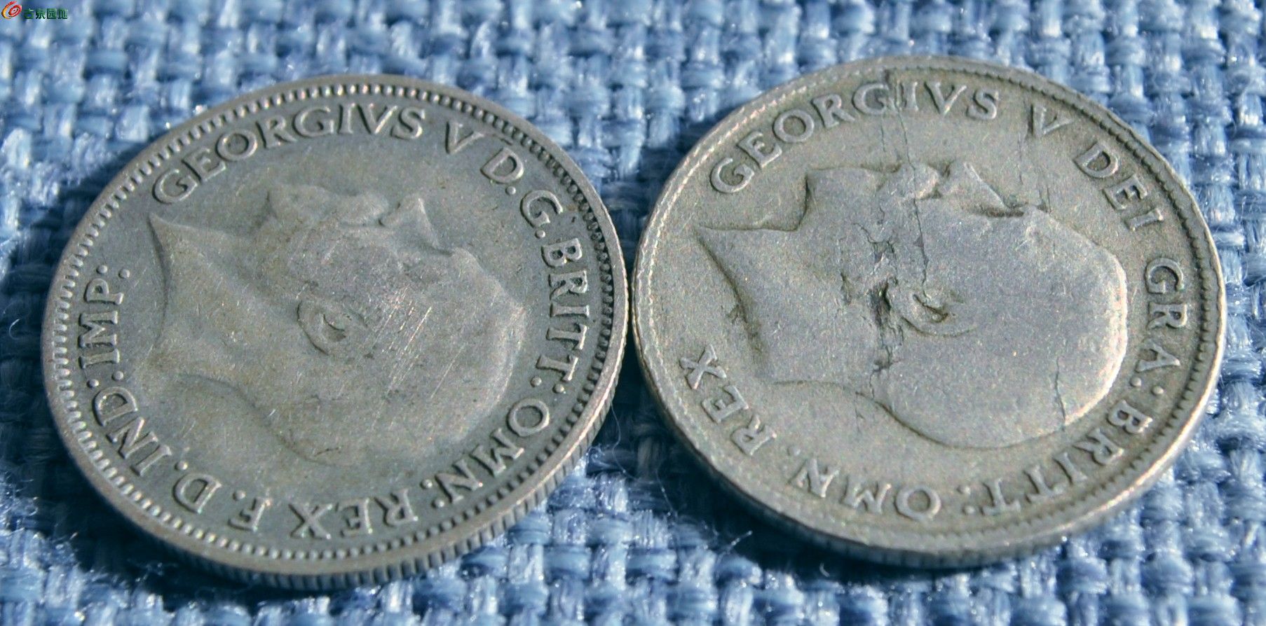 1936年橡树枝叶6便士银币和1922年雄狮6便士银币2枚局6.jpg