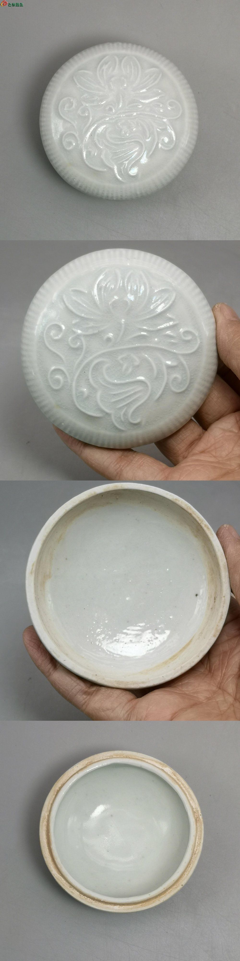 老窑口 湖田窑系 建宁窑 花卉纹影青粉盒6.jpg