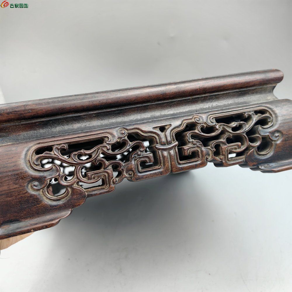 唐阁 日本 实木雕刻摆件底座做工细致镂空雕刻3.jpg