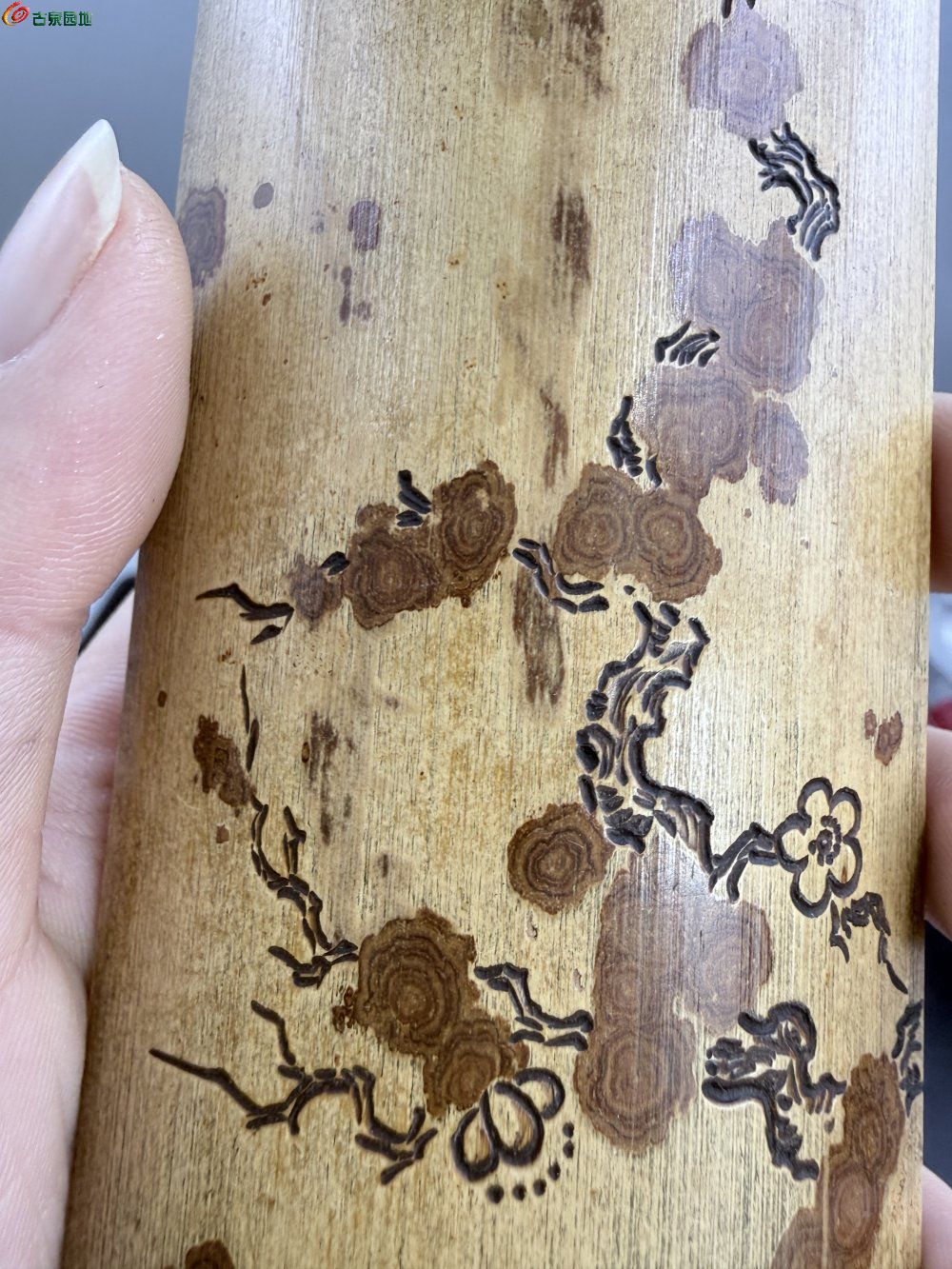 湘妃竹老料纯手工精工雕刻茶道茶则茶荷5.jpg