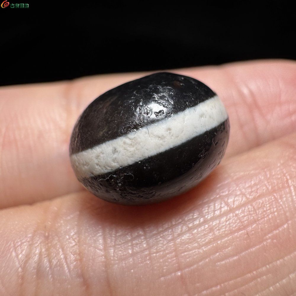 西亚镶蚀黑白一线药师玛瑙算盘珠6.jpg