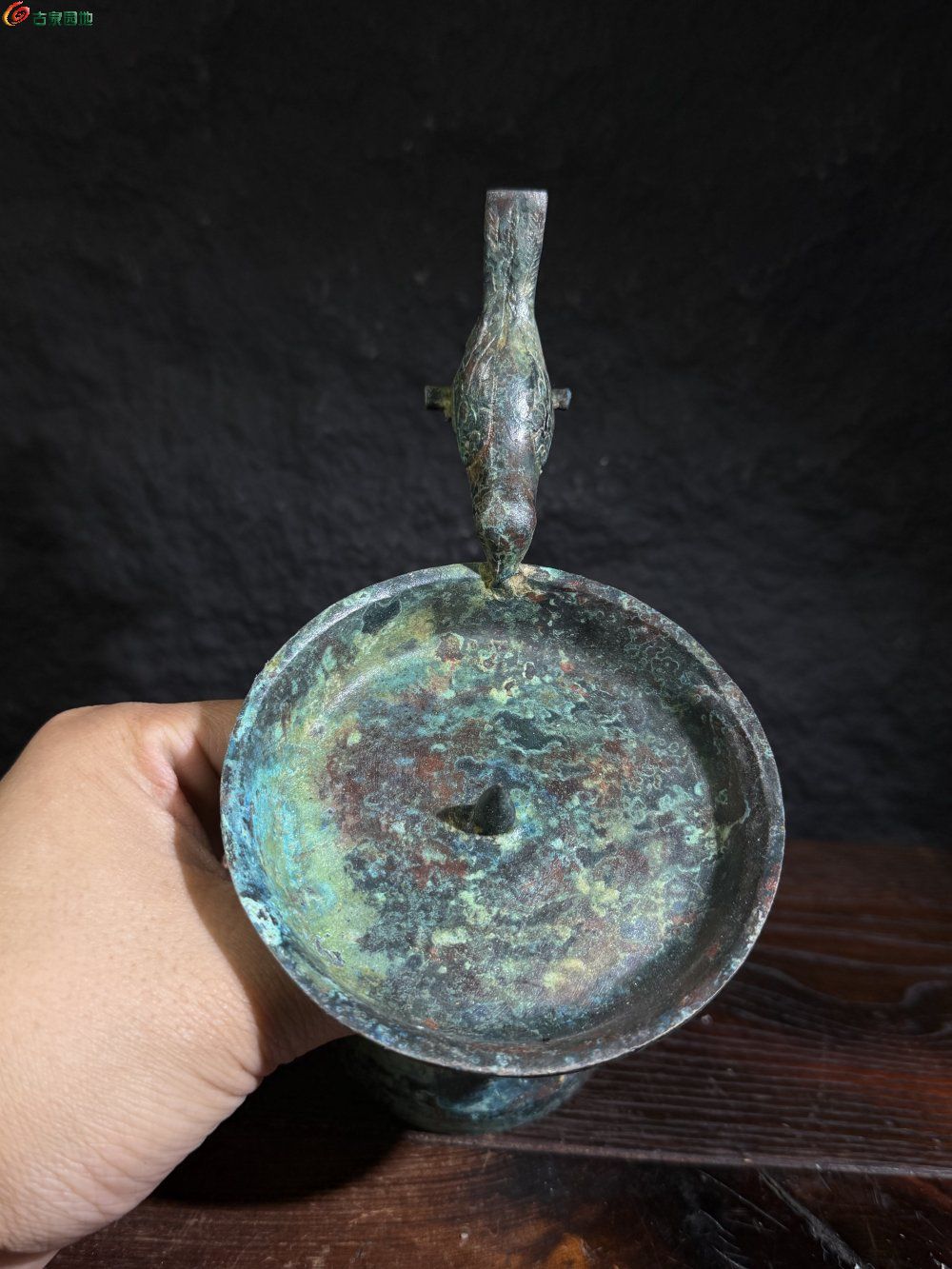 日本舶来品 古铜铸刻烛台4.jpg