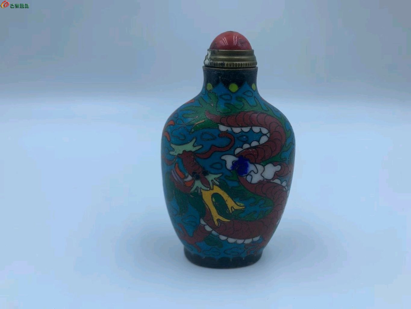 清代景泰蓝龙纹鼻烟壶- 佛像铜器杂件- 古泉社区