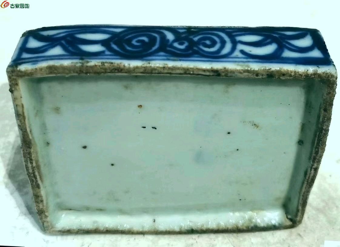 清中期青花印泥盒​ - 历代陶器瓷器- 古泉社区