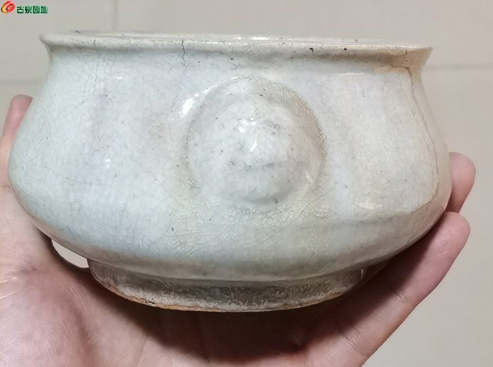 清代哥釉香炉一个 - 历代陶器瓷器 - 古泉社区