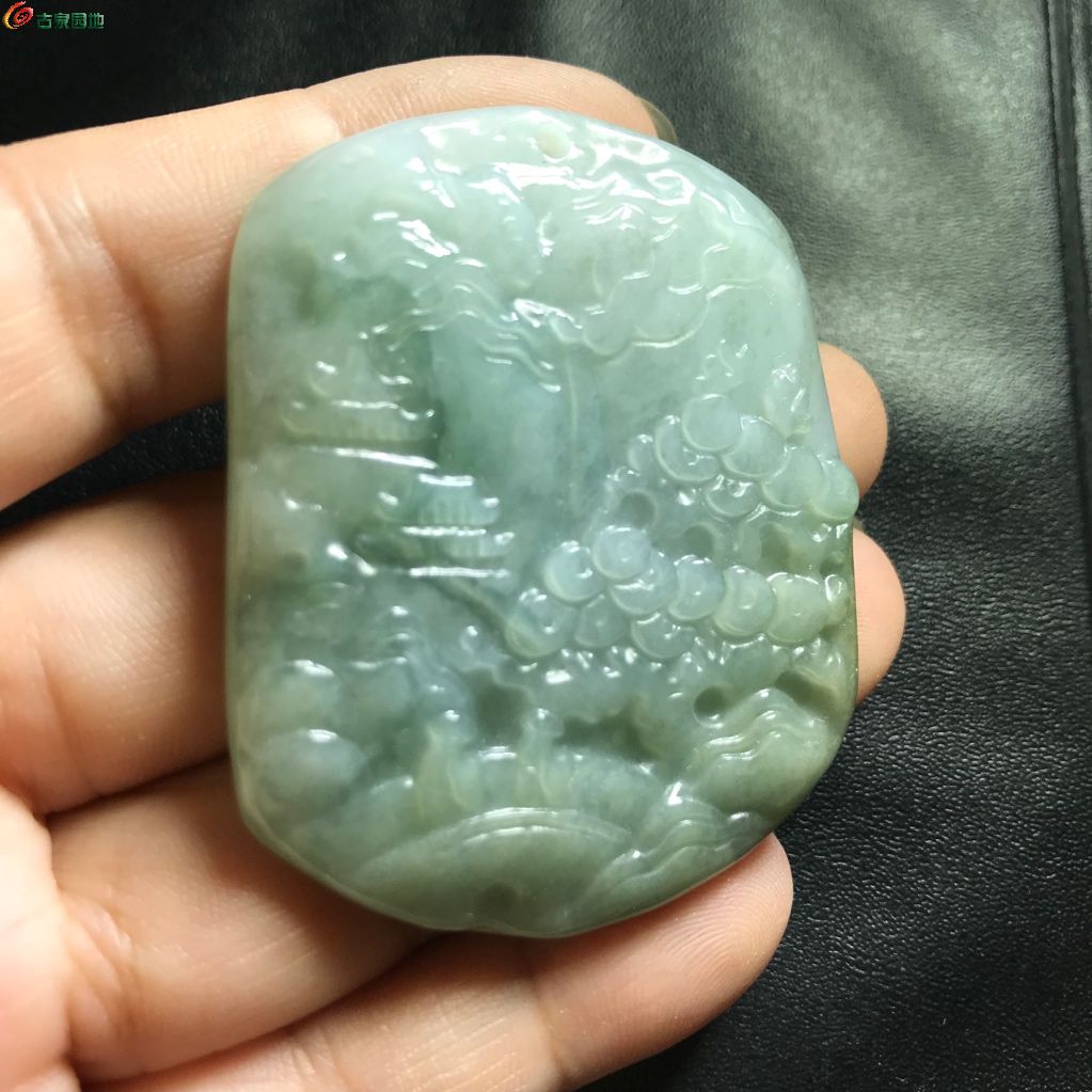 天然翡翠牌- 泉缘堂第17期钱币个人专场- 园地拍卖