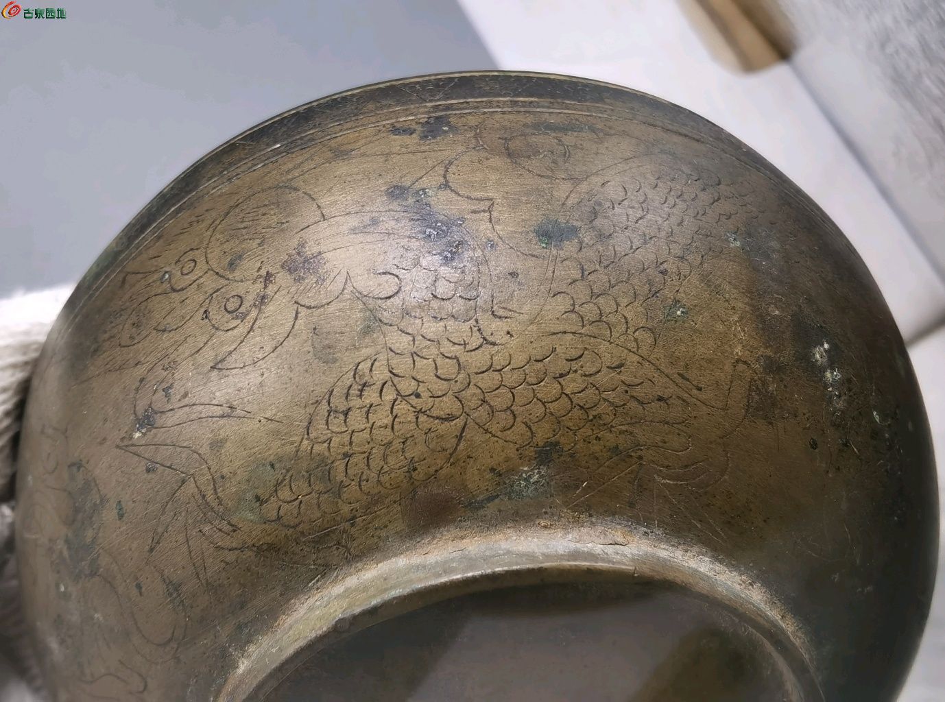 清代双龙戏珠铜碗，包浆好，工艺精细- 佛像铜器杂件- 古泉社区