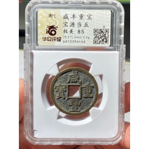 咸丰重宝 宝源当五 炉灰状态