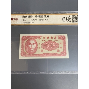 民国海南银行伍分,双冠成交图