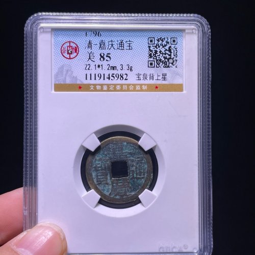 嘉庆通宝宝泉背上星