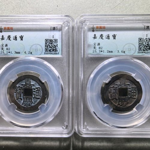 嘉庆通宝宝泉背上星25+二枚